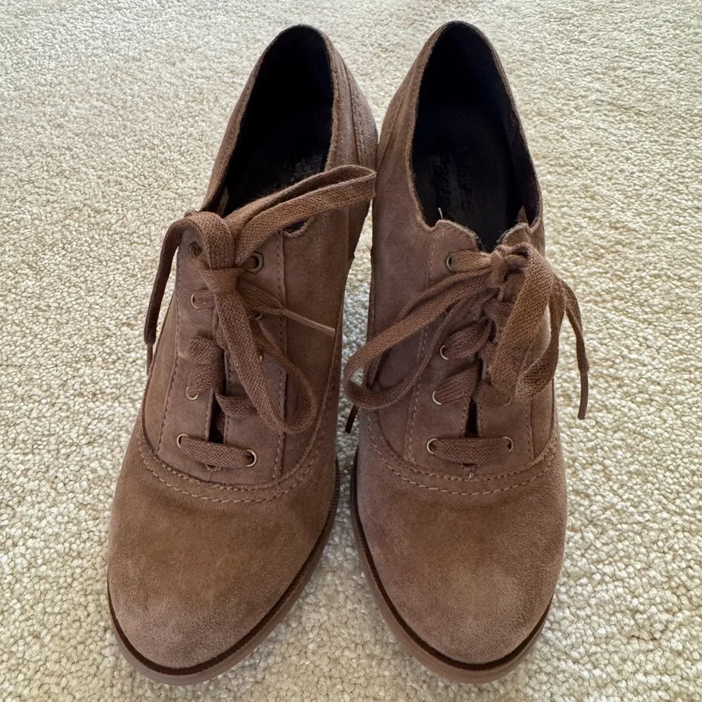 Timberland Earthkeepers Brown Suede Lace-Up Oxford Heels - Picture 2 of 12